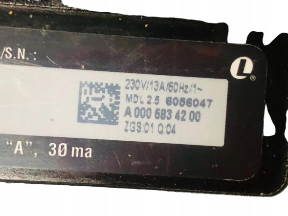 Mercedes-Benz OE A0006834200 ЗАРЯДНИЙ ПРИСТРІЙ MERCEDES B W242 0006834200
