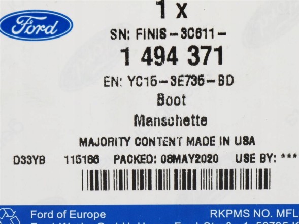 Ford OE YC15-3E735-BD Підшипник рульової колонки ford transit 00- 06-
