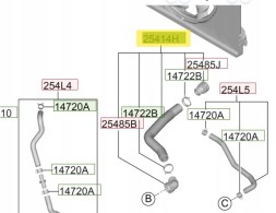Hyundai OE 25414N9200 Верхній шнур радіатора hyundai tucson