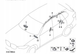 BMW OE 72126991408 Колінна подушка безпеки пасажира для BMW X7 G07 6991408