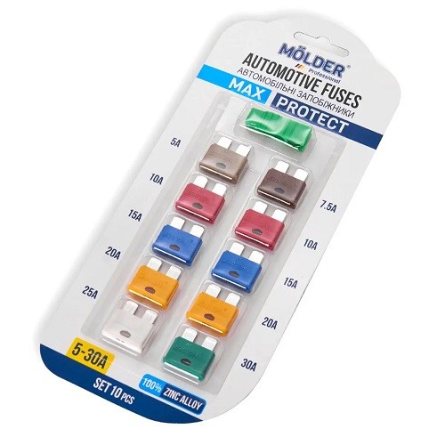 MA22300 MOLDER Набір стандарт запобіжників Molder 10шт