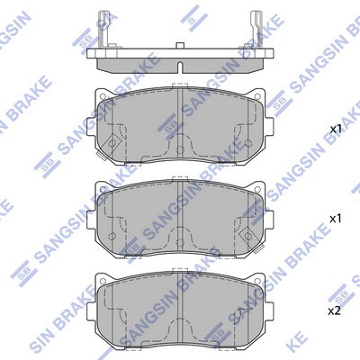 SP1079 R SANGSIN Комплект гальмівних колодок дискові