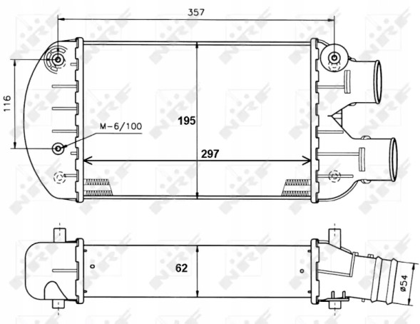 NRF 30122A 30122A/nrf інтеркулер fiat 1,9jtd bravo i/marea/multipla