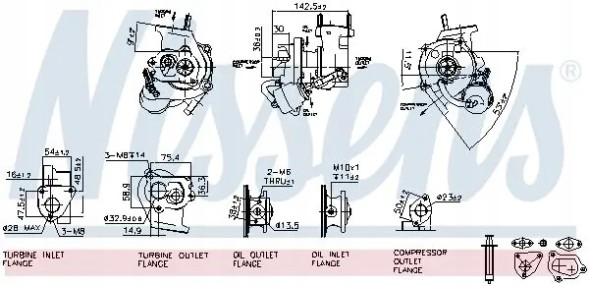 Nissens 93030 Турбокомпресор турбіна 93030 nissens fiat