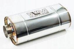 WLM Customs WLM-MUF-120/160-OWx350 Глушник спортивний наскрізний WLM 120/160 Овальний дл 350мм нержавіюча сталь INOX