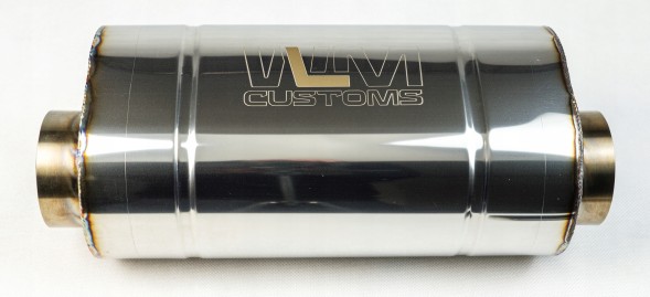 WLM Customs WLM-MUF-120/160-OWx350 Глушник спортивний наскрізний WLM 120/160 Овальний дл 350мм нержавіюча сталь INOX