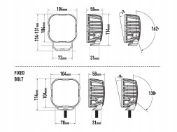 Lazer 1300U50-STRB-RED-B РОБОЧА ЛАМПА LAZER UTILITY-50 5000 ЛМ ПОПЕРЕДЖУВАЛЬНІ ФАРИ, ПОЛОЖЕННЯ ЧЕРВОНИЙ