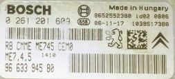 PSA 0261201609 9663394580 CZYSTY przygotowany przez SDK Контролер 0261201609 9663394580 ЧИСТИЙ або КОПІЯ