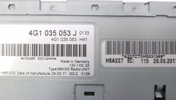 Audi OE Драйвер радіотюнера Audi A8 4H D4 4G1035056J