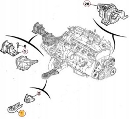 Febi Bilstein FE 32276 + FE 32278 + FE 32279 + FE 32280 КОМПЛЕКТ ПОДУШОК ДВИГУНА FIAT DUCATO 2.3D MULTIJET 06-