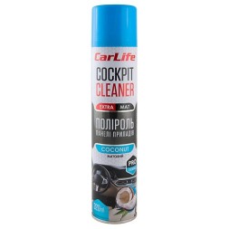 CF347 CARLIFE Поліроль для панелі приладів CarLife Cockpit Cleaner EXTRA MAT Кокос 320мл