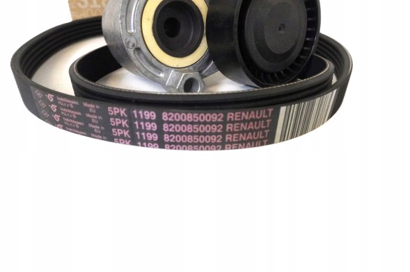 Renault OE 7701476475 8200371058 8200850092 ORPELÓW_RENAULT RENAULT 1.4 16V 1.5DCI 1.6 16V КОМПЛЕКТ РЕМЕНЯ НАВІСНОГО ОБЛАДНАННЯ НАТЯГУВАЧ 5PK 1199 OE