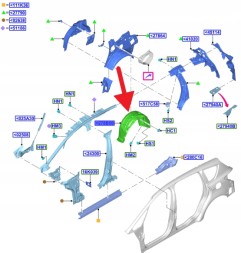 Ford OE EM2B-R280K74-AG EM2B-R280K74-AC ЗАДНЯ ЛІВА АРКА КУЗОВА FORD S-MAX GALAXY 2015- ОРИГІНАЛ OE 1879465 _ EM2B-R280K74-AC