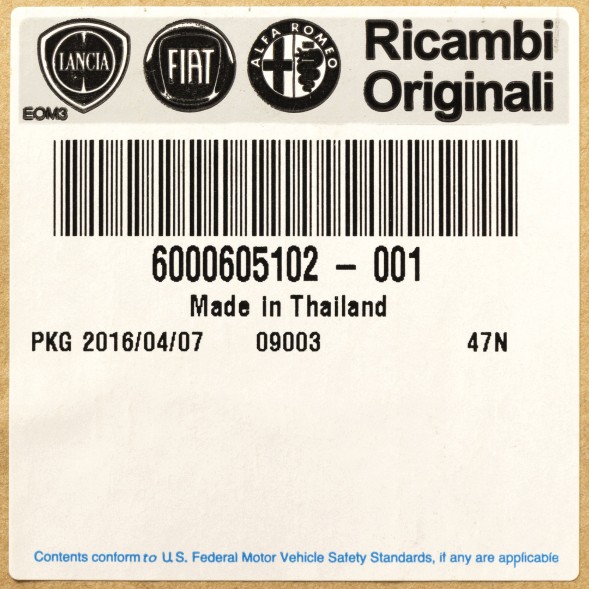Fiat OE Верхня частина масляного піддону Fiat OE 6000622761