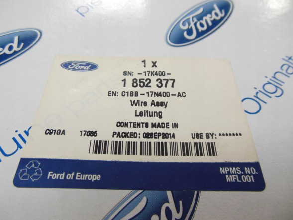 Ford OE Жгут проводів двері багажника Ford Fiesta 2012- (CCN) OE 1852377