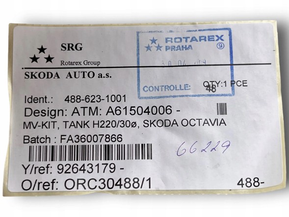 Skoda OE SKODA OCTAVIA MK2 ПОПЛАВОК ГАЗОВОГО КЛАПАНУ 1Z0103245B