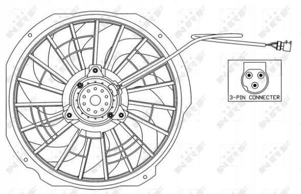 NRF 47025 Вентилятор охолодження 250w 47025 nrf bmw 3 e36