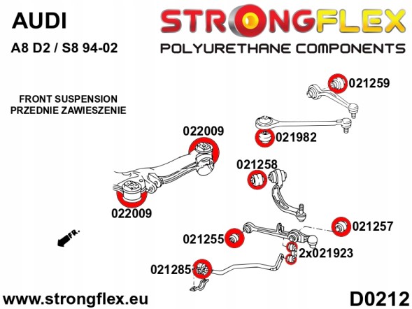 Strongflex 5902553578560 Комплект спортивної підвіски для Audi A8 / S8