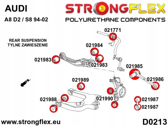 Strongflex 5902553578560 Комплект спортивної підвіски для Audi A8 / S8