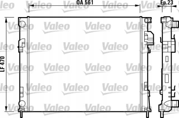 Valeo 732853 Охолоджувач води 732853 valeo nissan opel renault