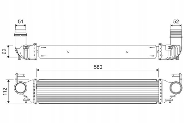 Valeo 818312 Радіатор охолодження повітря intercooler 818312 valeo fiat