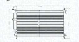 MAGNETI MARELLI 350203829000 Конденсатор радіатора кондиціонування повітря 350203829000