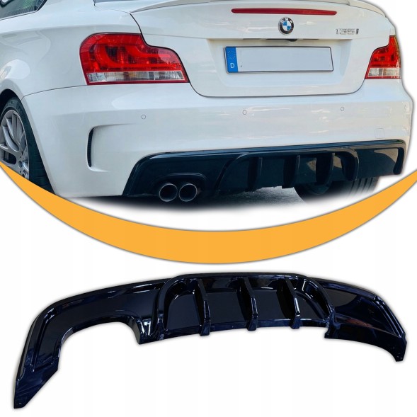 Китай Dyfuzor BMW E82 E88 MP Дифузор BMW E82 E88 Накладка Заднього Бампера Чорний Глянець M Pakiet MP Задній