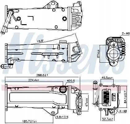 Nissens 989284 Охолоджувач вихлопних газів 989284 nissens volvo s60 ii
