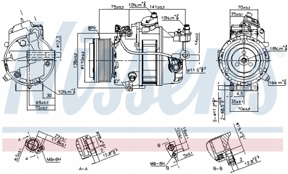 Nissens 890303 Компресори кондиціонера ( компресор nissens 890303