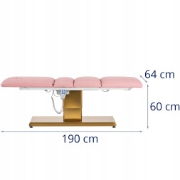 Китай WEW-SC-HP-1026012 Косметологічне крісло Physa VITERBO 150 кг Рожево-Золоте SPA Масаж Тату