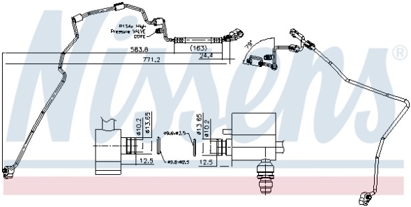 846085 NISSENS Трубопровід кондиціонера