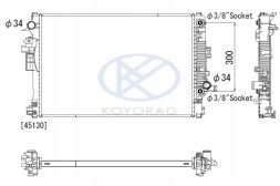 Koyorad 84208068 84208069 Охолоджувач води opel insignia b 2017- 1.6 2.0 84208068 84208069