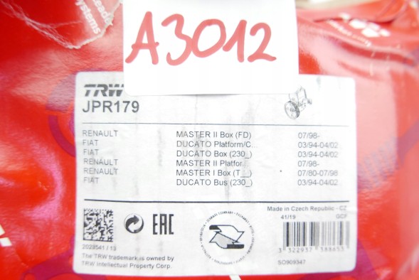 TRW JPR179 Гідравлічний насос рульової передачі fiat ducato, renault master i,