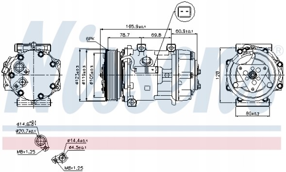 Nissens 89136 Компресор кондиціонера nissens 89136