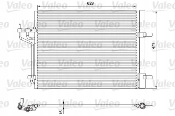 Valeo 814390 Конденсатор радіатора кондиціонування повітря з осушувачем