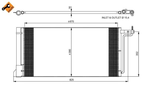 350051 NRF Радіатор кондиціонера
