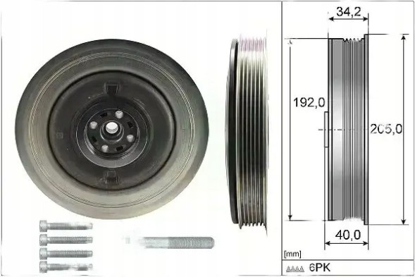 Шефлер І.НА 544 0504 20 Ремінне колесо колінчастого вала 544 0504 20 ina volvo