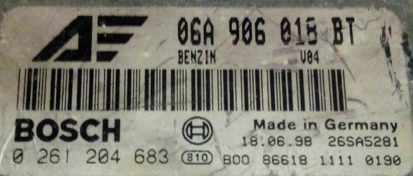 Volkswagen OE Блок керування двигуном 06A906018BT 0261204683 BEZ IMMO