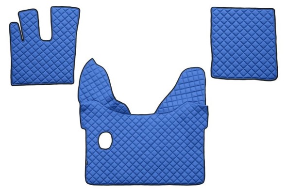 V-maxzone Part VIC-127710 Килимки для підлоги ЕКО-Шкіра стьобані (3 шт.) Сині, на всю підлогу