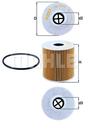 OX339 2D MAHLE ORIGINAL Фільтр мастил