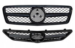 Pulse MB-W203021 Решітка радіатора (гриль) для Mercedes W203 C-Class 2000-2007, стиль AMG, чорна