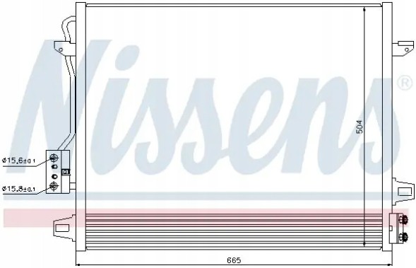Nissens 940098 Конденсатор радіатора кондиціонування повітря 940098 nissens