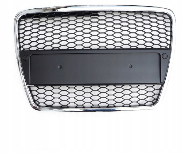 KD ga37 AUDI A6 C6 04-08 Решітка радіатора стиль RS LOOK ХРОМОВАНА РАМКА Чорна середина