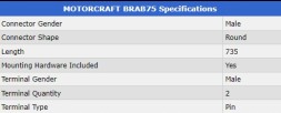 Motorcraft BRAB75 ДАТЧИК FORD CROWN VICTORIA 98-02 LINCOLN TOWN CAR