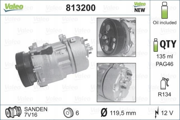 Valeo 813200 Компресор кондиціонера valeo 813200