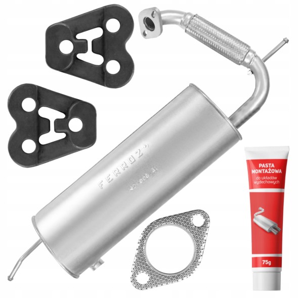 Ferroz ADFP-X2D57V8U9S7R6G4 Задня частина глушника smart for two coupe w451 0.8 2007-2014 купе