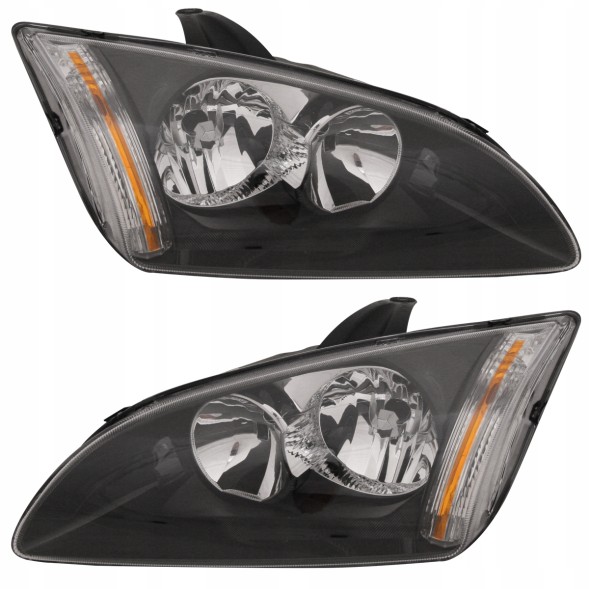 TYC 3202091E + 3202101E MHM TUNING Фара Передня Tyc Чорна Ford Focus II 2 Mk2 2004-2008 комплект