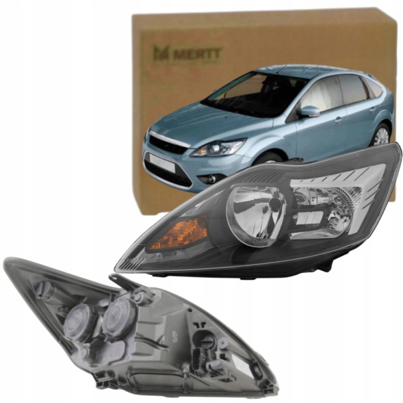 Mertt MRT-2033938 Фара лампа передня чорна 8m5113w030 ford focus ii mk2 lift 2008-