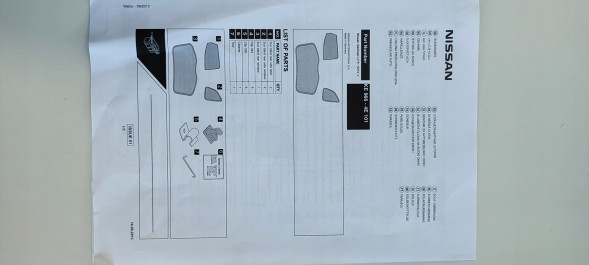 Nissan OE KE9664E101 ОРИГІНАЛЬНІ СОНЦЕЗАХИСНІ ШТОРКИ NISSAN QASHQAI 2014-2021