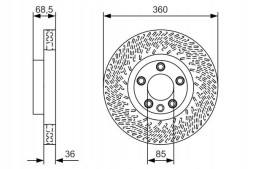 Bosch 0 986 479 B12 Гальмівний диск передній вентильований 0 986 479 b12
